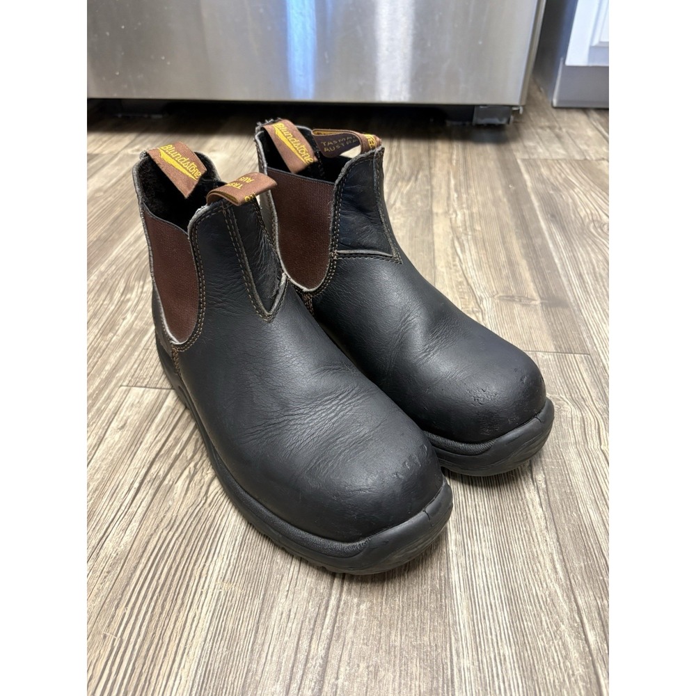 Blundstone 172 M8 W10 Black Leather Safety Steel Toe Work Chelsea Boots